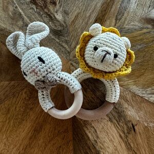 Crotchet baby rattles
